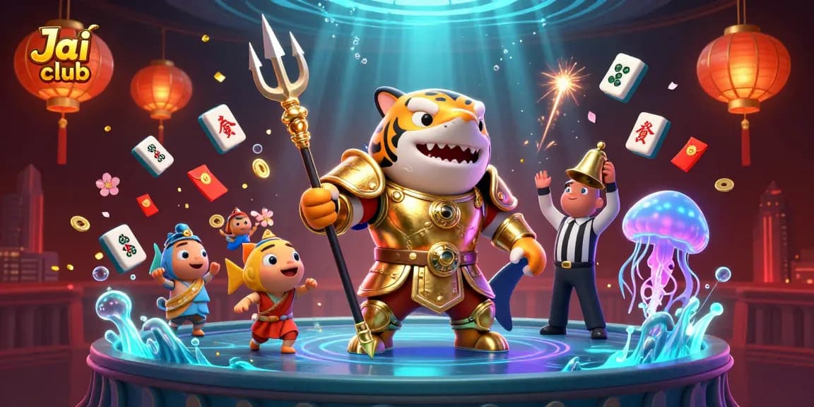 Engage with Jai club's exciting underwater casino world featuring vibrant characters and dynamic action.