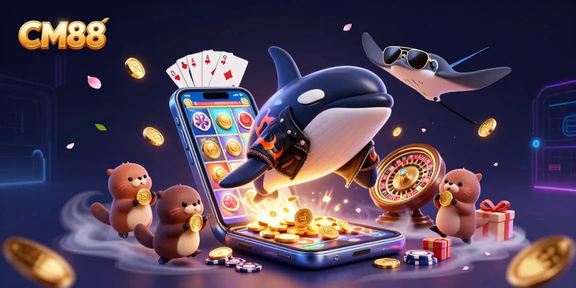 Experience thrilling wins at CM88 with diverse slot games and ocean-themed characters.