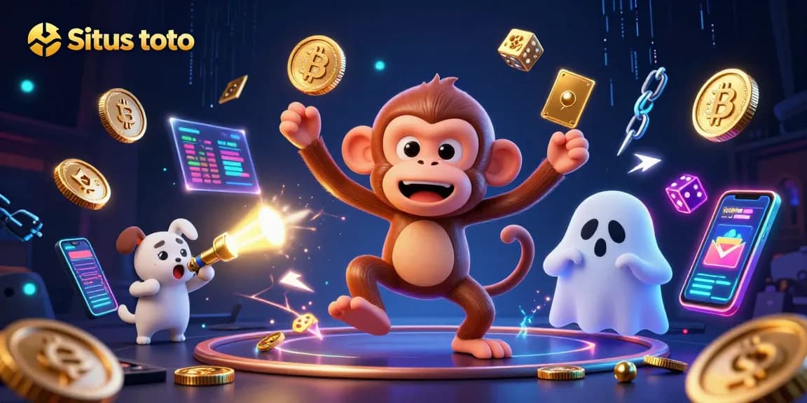 Situs toto offers thrilling casino action with vibrant characters in a dynamic scene.