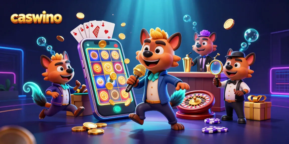 Join the fun at caswino as hyenas entertain in a vibrant casino setting.