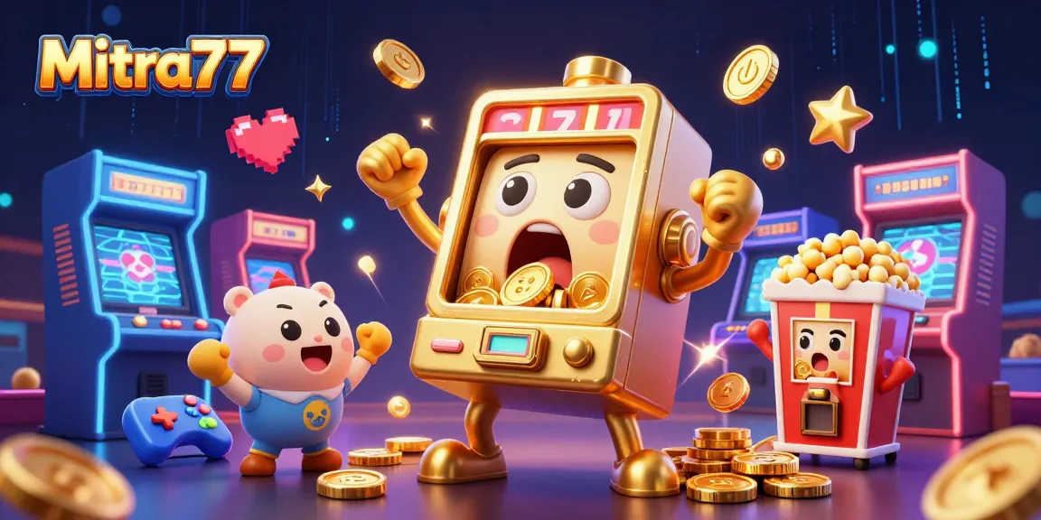 Mitra77 menampilkan mesin slot yang meraih jackpot dengan koin yang mengalir, menggugah semangat bermain.