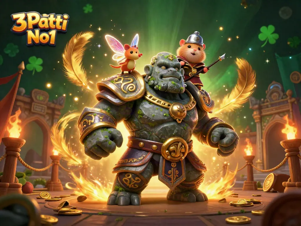 Experience the thrill of 3 Patti No1 as you engage in exciting gameplay with characters in a rich casino setting.