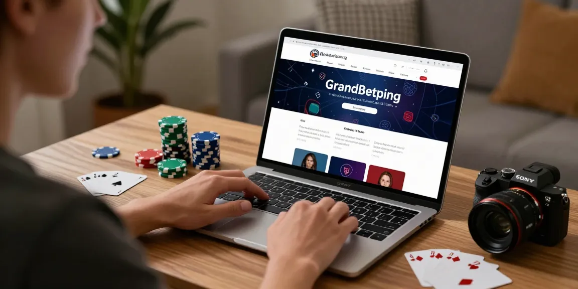 Engaging user experience on Grandbetting platform with gaming setup and ambient lighting.