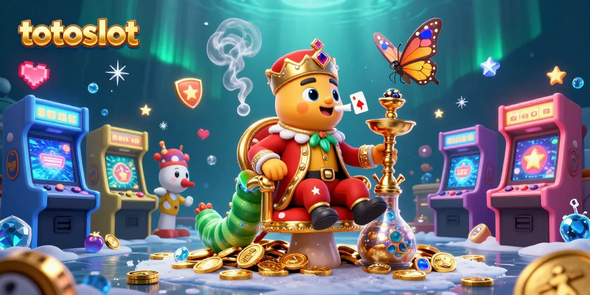 Totoslot reveals a vibrant gaming scene with a whimsical caterpillar and gaming elements.