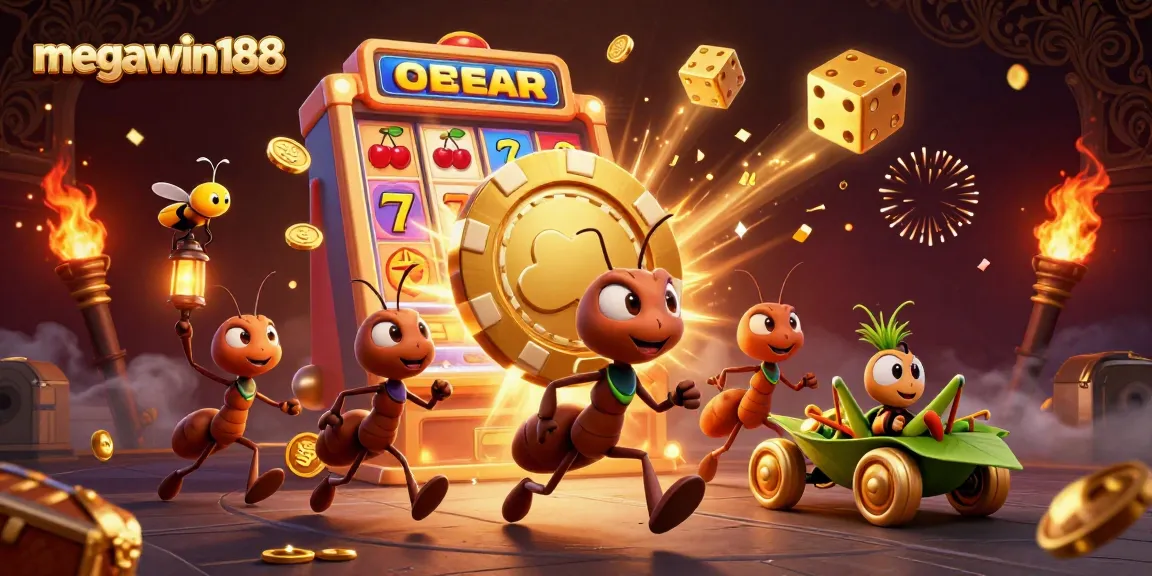 Megawin188 mengantarkan pengalaman bermain slot online yang menarik dengan heist ceria dan chip poker emas besar.