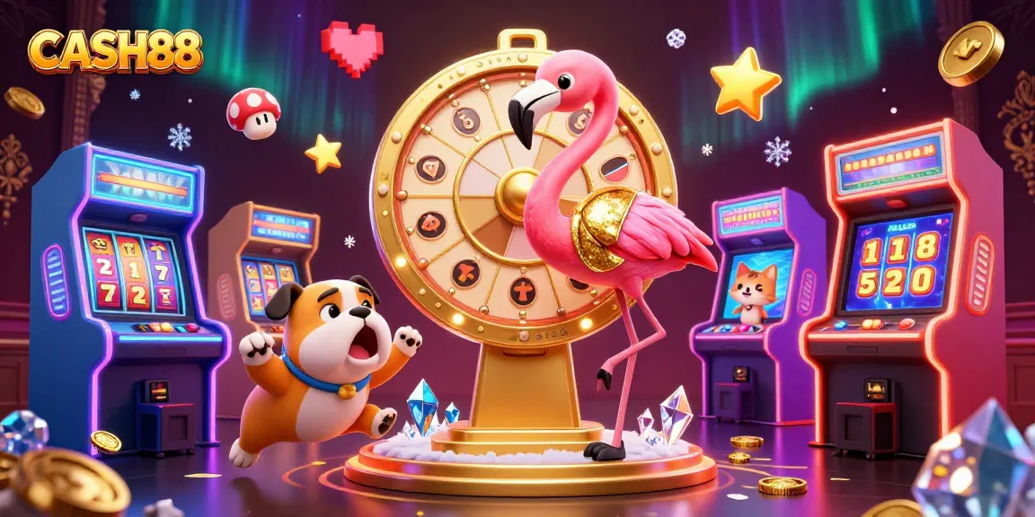 CASH88 offers an exciting gaming experience with colorful slot elements and vibrant characters.