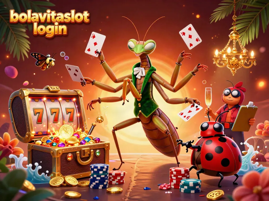 Experience the excitement of bolavitaslot login with vibrant casino-themed characters and elements.