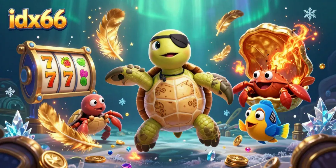 Mainkan permainan slot di idx66 dengan karakter kartun laut dan harta karun yang menakjubkan.