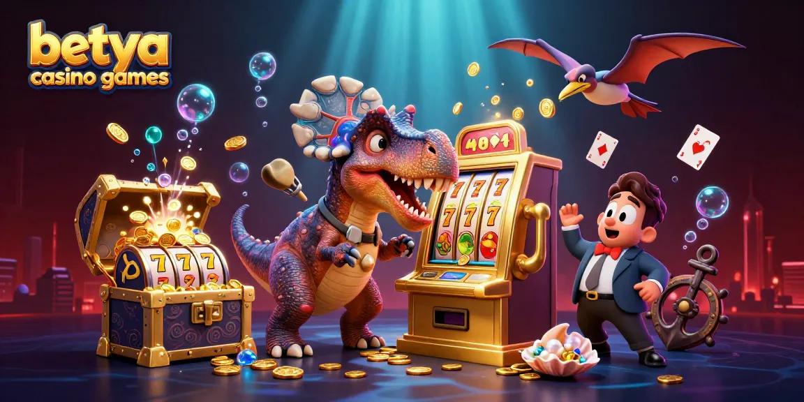 Experience thrilling betya casino games with dinosaurs in an exciting jackpot scene