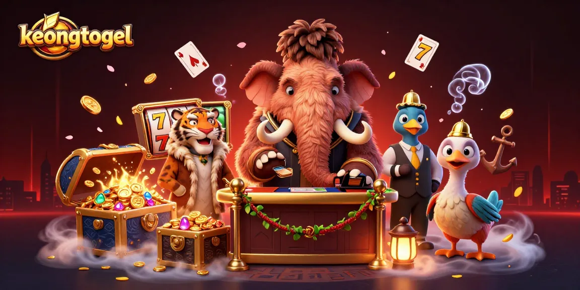 Experience the vibrant world of keongtogel with dynamic slot games and animated casino characters.