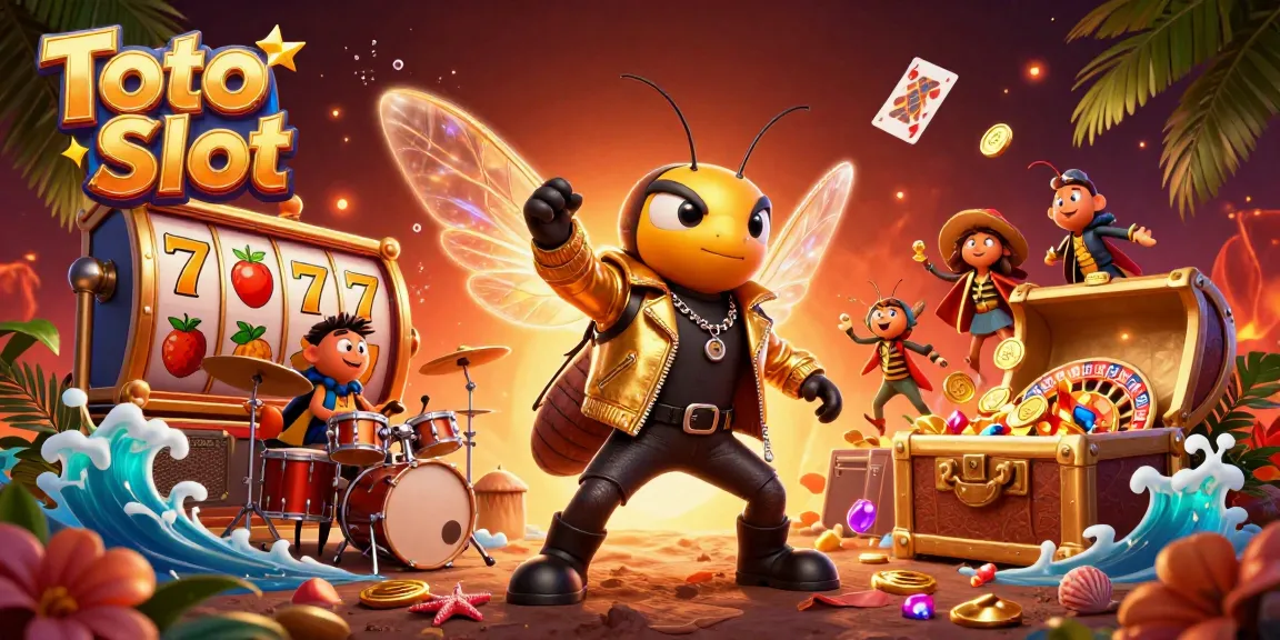 Toto Slot action with thrilling slot reels, animated characters, and exciting treasure elements.