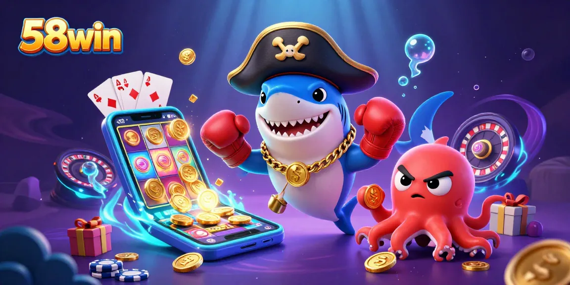 Engage with 58win to experience thrilling gaming with vibrant characters and exciting casino elements.