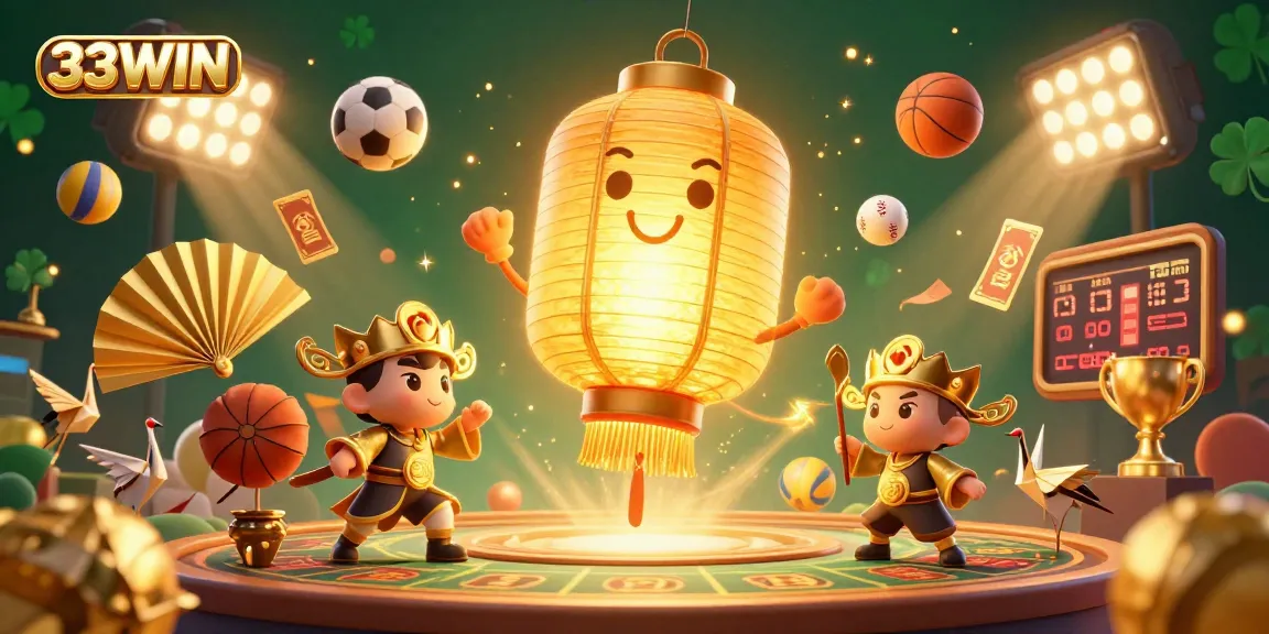 Engage with thrilling gambling action at 33WIN featuring exciting casino elements and vibrant characters.
