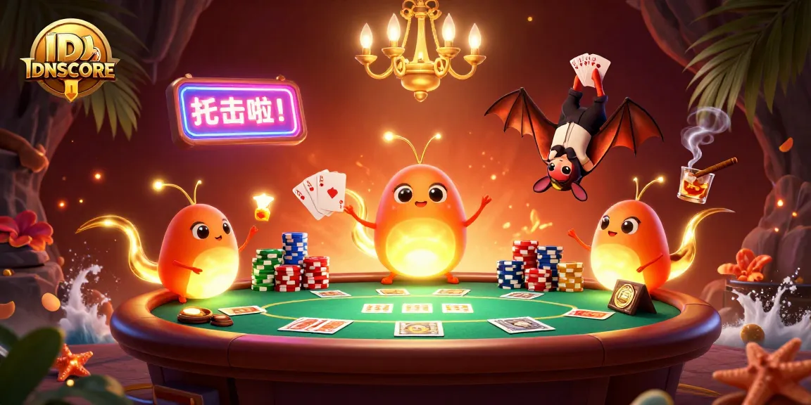 Join the thrill of IDNSCORE as glowworms light the cave casino with poker action and vibrant games.