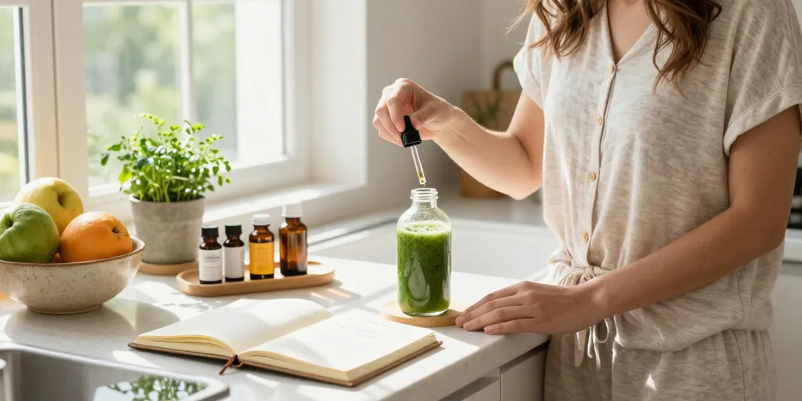 Can you vape in Cyprus? Organic CBD oil and wellness routine in a bright kitchen.