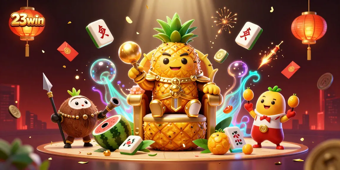 Experience vibrant gaming thrills in style at 23win with rich illustrations showcasing a unique casino scene.