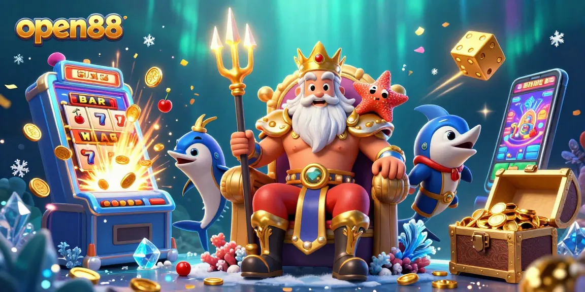 Experience the thrill of open88's dynamic casino games with Neptune and treasures!