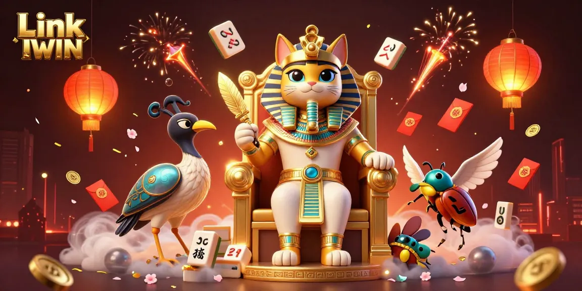 Engage in thrilling games with Link IWIN featuring vibrant 3D characters and dynamic casino elements.