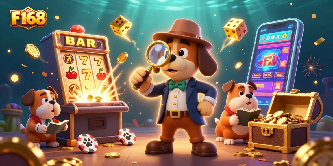 Join the F168 detectives exploring a jackpot-filled casino world with vibrant games and treasures!