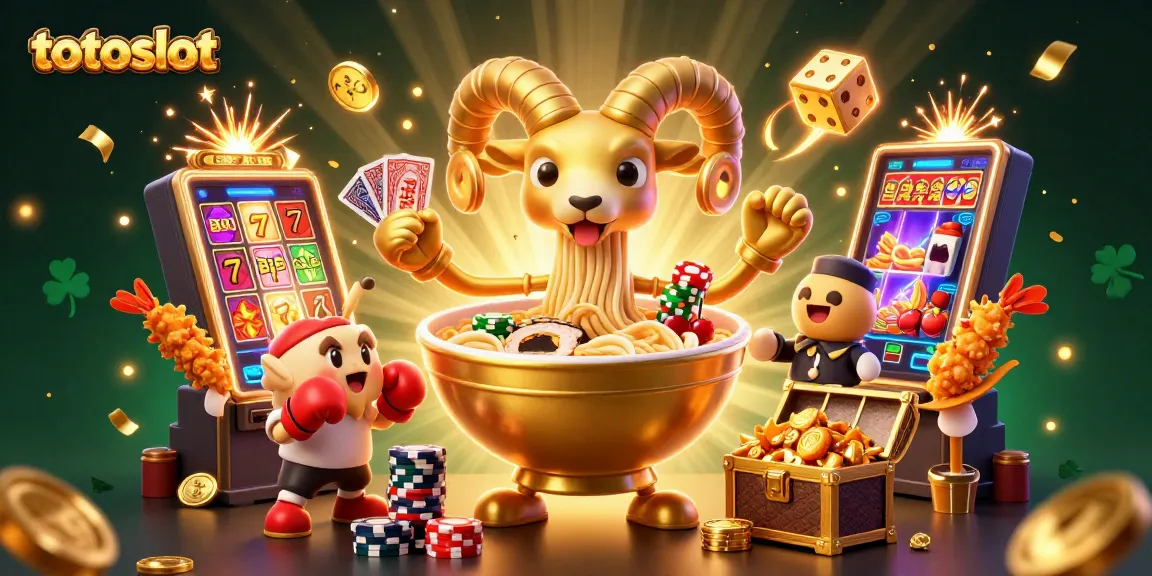 Engage with totoslot in an action-packed 3D casino illustration featuring dynamic characters and jackpot excitement.