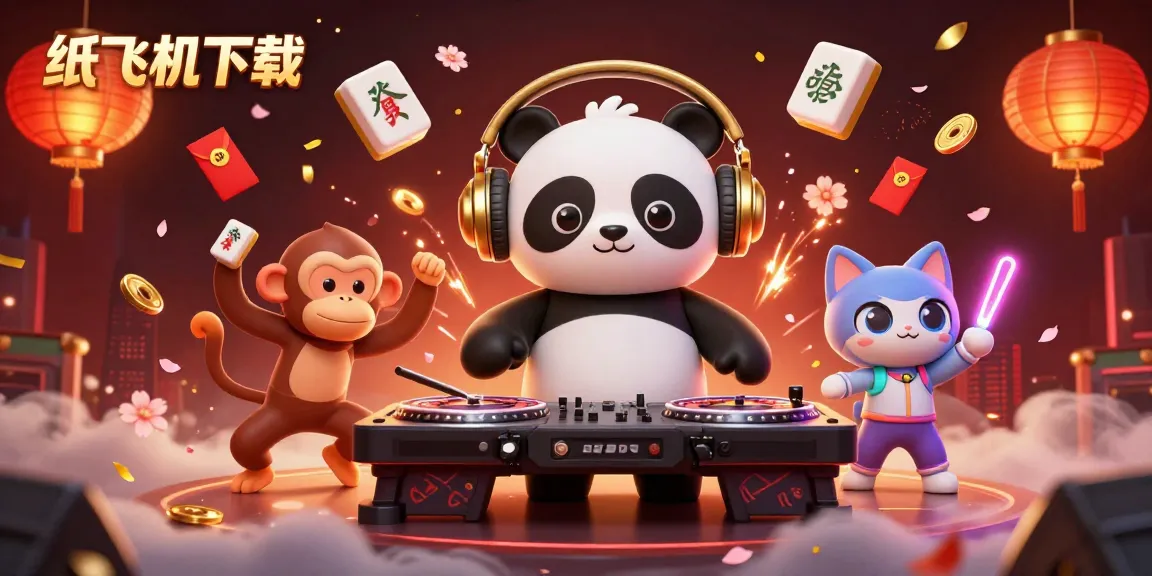 Engage in spectacular gaming experiences with 纸飞机下载 as a DJ panda spins on roulette wheels in a vibrant scene