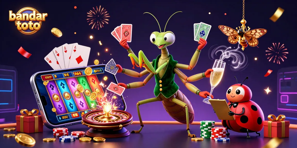 Experience thrilling gameplay with bandar toto in this vibrant casino-themed 3D scene full of excitement.