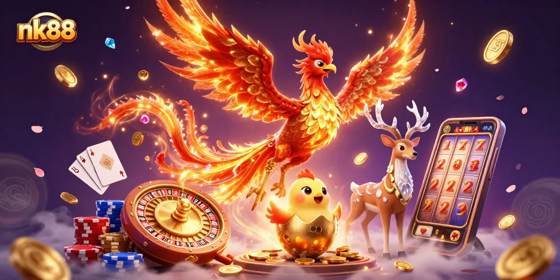 Experience immersive gameplay with nk88, featuring dazzling symbols and vibrant animations from live casino elements.