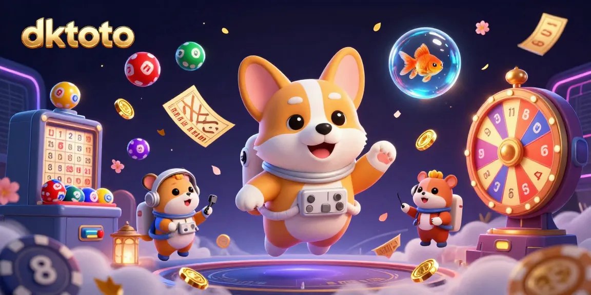 Engage in thrilling gameplay at dktoto with 3D characters and vibrant casino elements in a space-themed casino scene.