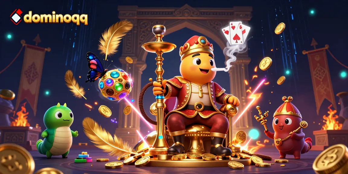 Experience the thrill of dominoqq with a vibrant, engaging illustration highlighting rich gaming elements.