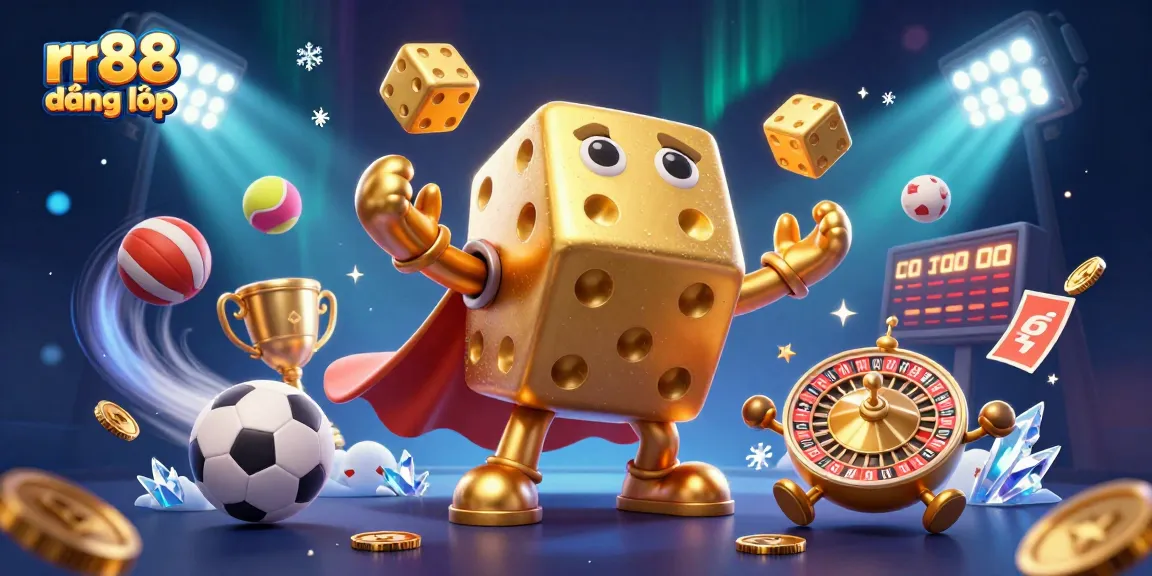 Enjoy rr88 đăng nhập with vibrant casino gaming action featuring dynamic 3D characters and sports elements.