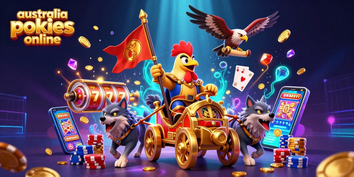 Spin through excitement with australia pokies online as the rooster warlord leads the action!