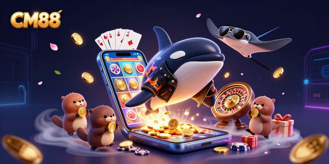 Experience thrilling wins at CM88 with diverse slot games and ocean-themed characters.