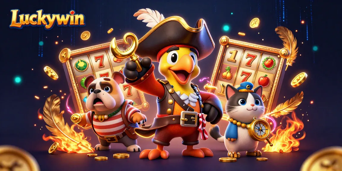 Engage in thrilling slot adventures at Luckywin while enjoying a vibrant pirate-themed atmosphere.