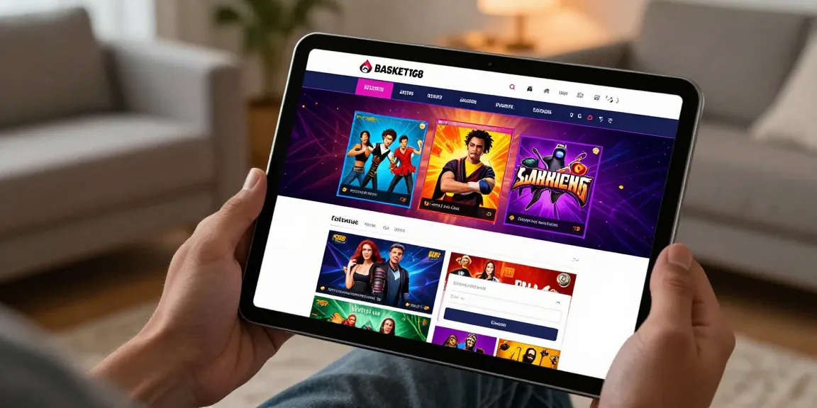 Pengguna BASKET168 sedang mengakses platform taruhan game resmi dengan antarmuka interaktif yang menarik.