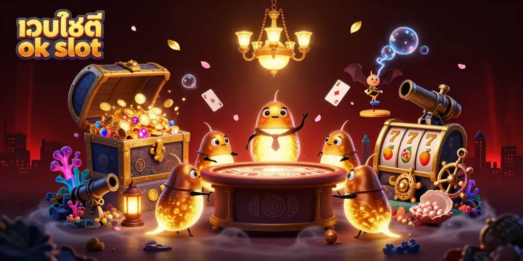 ส่องสว่างแสงสีทองแห่งเว็บไซต์ ok slot ในคาสิโนถ้ำพร้อมกับรายการเกมที่น่าตื่นเต้น
