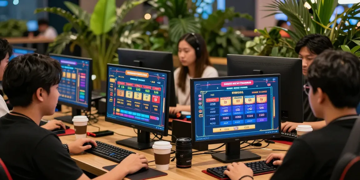 Engaged players participating in Bandar Togel 4D Resmi Togel88 online gaming, showcasing a vibrant and user-friendly interface.