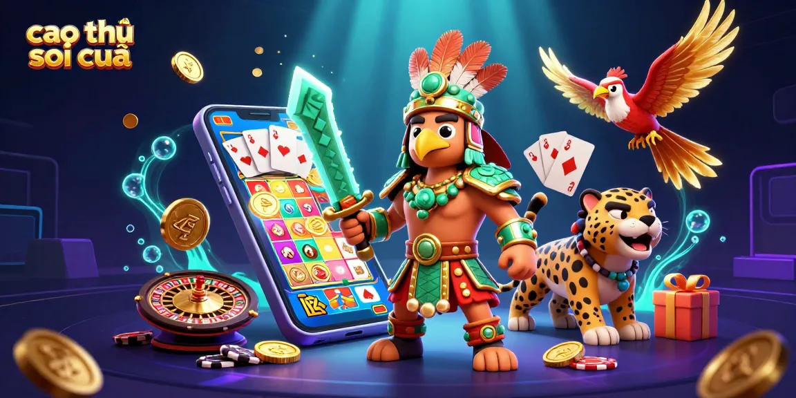 Experience the excitement of cao thủ soi cầu with this dynamic 3D casino illustration featuring vibrant slot games.