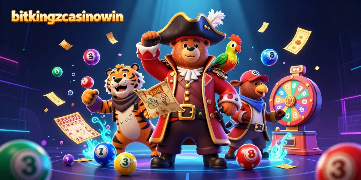 Spielen Sie mit bitkingzcasinowin: Abenteuer mit einem Bären und einem Tiger im Casino.