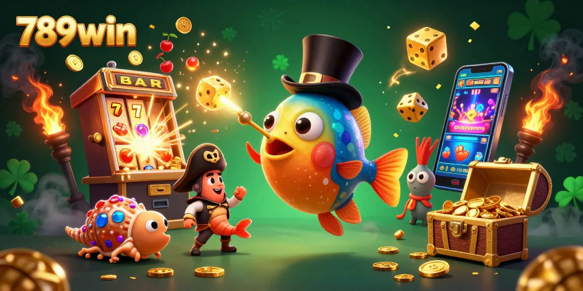 Engage with 789win's vibrant gaming experience through colorful casino-themed illustration.