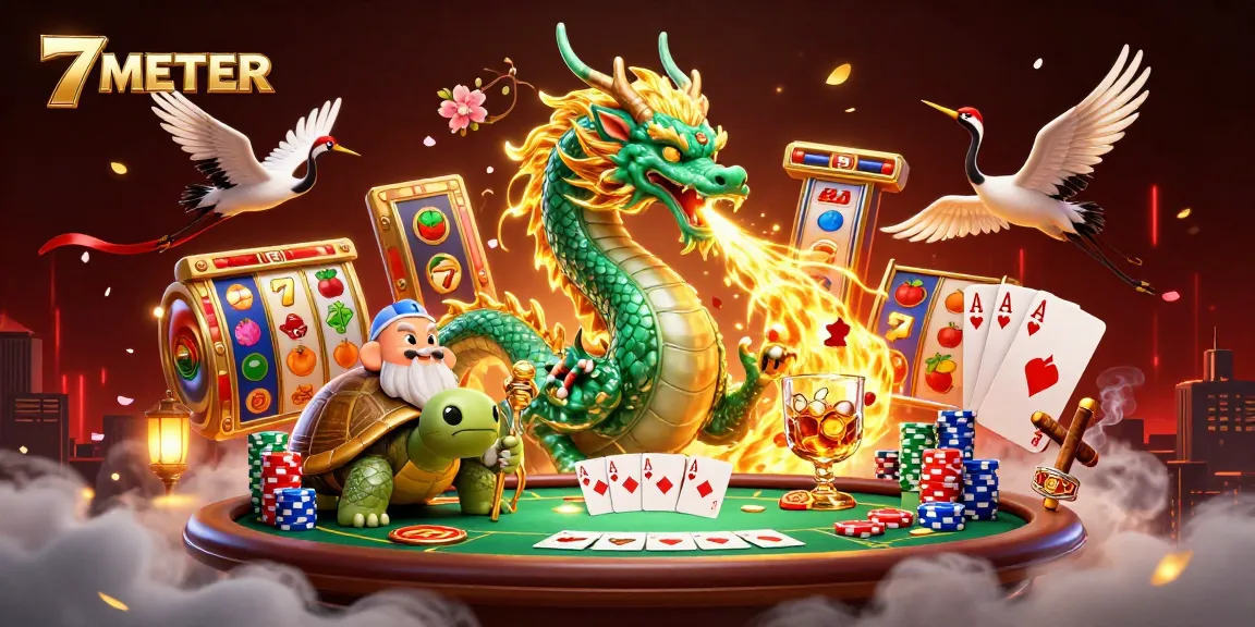 Spin the reels at 7METER with a jade dragon and lucky symbols for winning thrills!