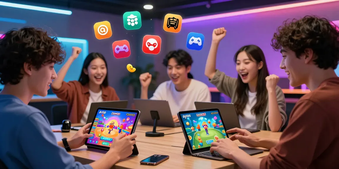Users enjoying the jaiclub app in a lively gaming atmosphere filled with colorful graphics and excitement.