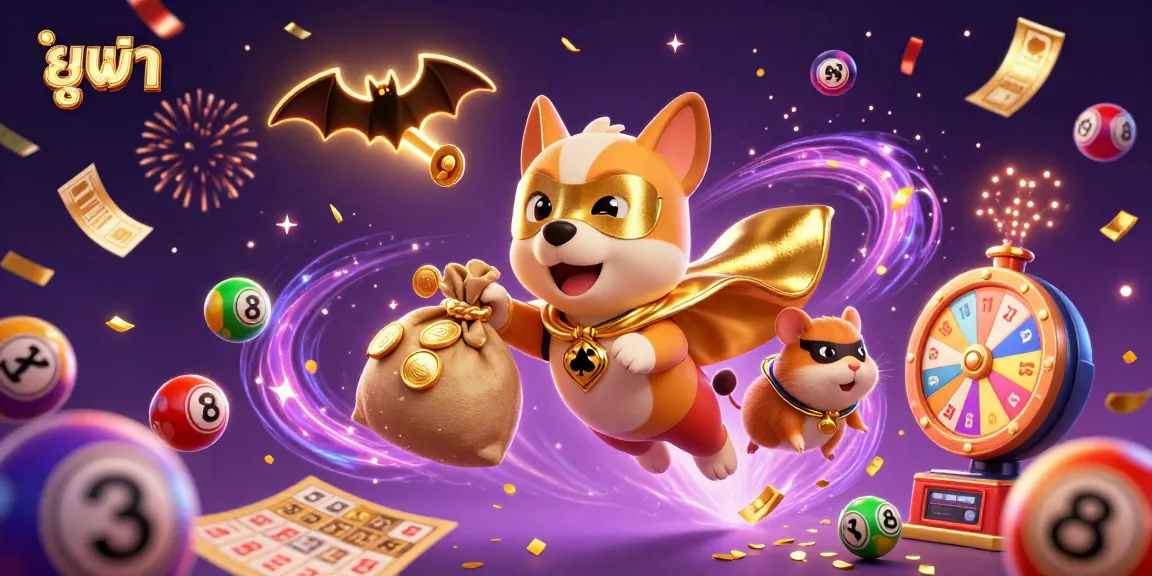Spin to win big with ยูฟ่า in an energetic, vibrant casino scene full of fun elements.