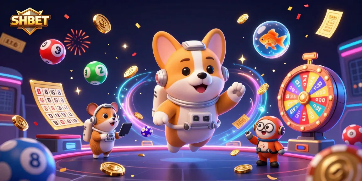 Get lucky at SHBET with vibrant casino fun featuring a 3D astronaut corgi in space.