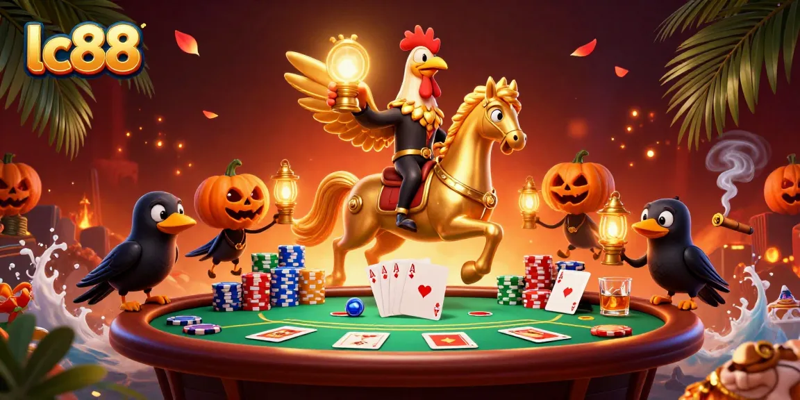 Engage with exciting gameplay at lc88 through this vibrant casino scene packed with poker action.