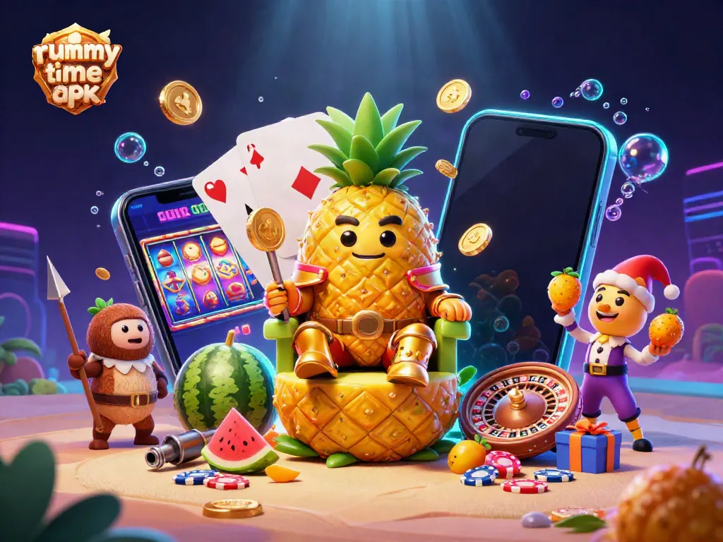 Engage in Rummy Time APK gameplay featuring vibrant characters and casino elements, immersing players in a vivid gaming experience.