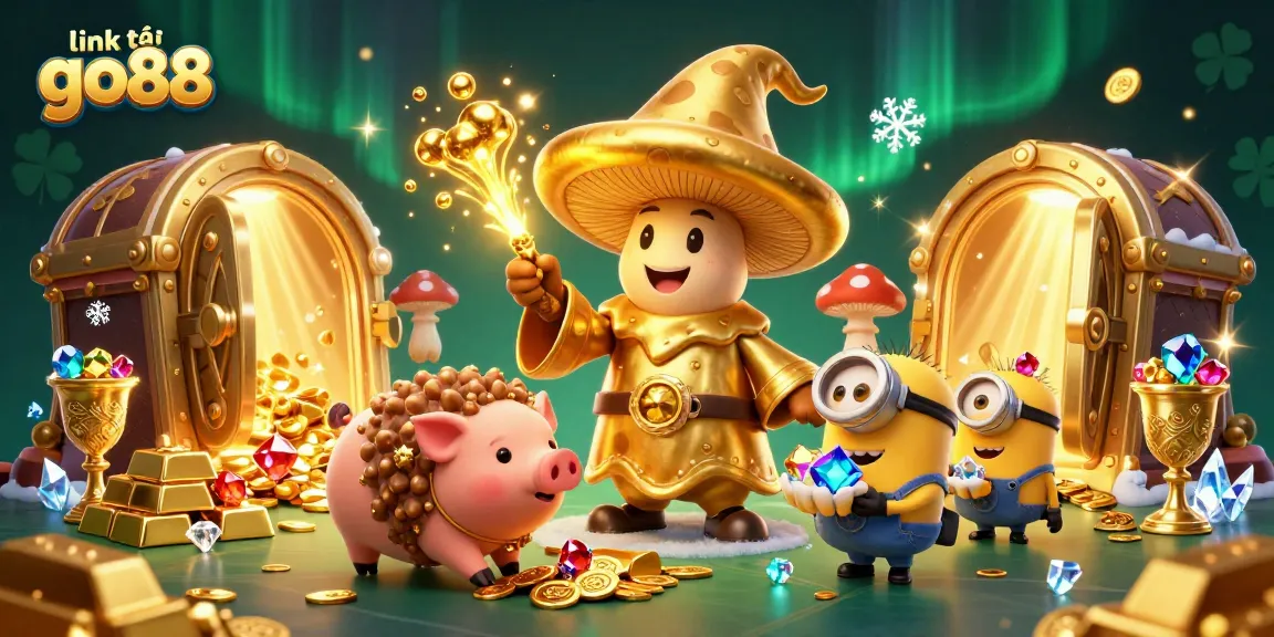 Players can experience the thrill of winning with link tải go88 in this vibrant casino-themed illustration.