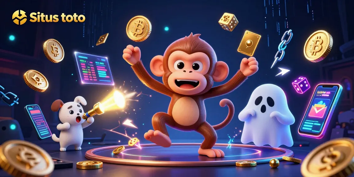 Situs toto offers thrilling casino action with vibrant characters in a dynamic scene.