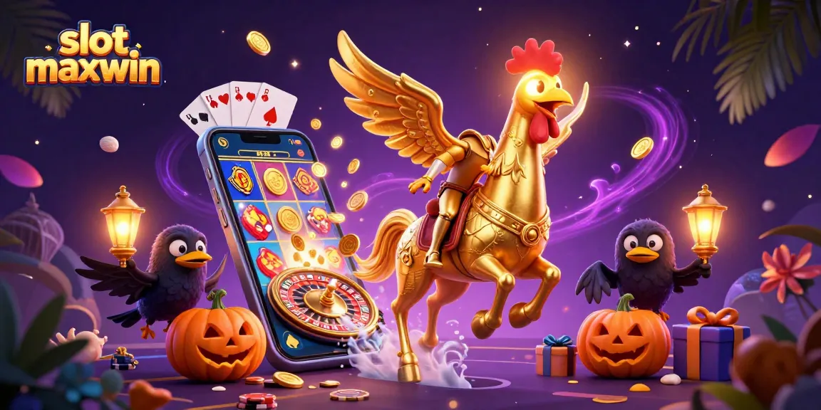 Menangkan jackpot slot maxwin dengan karakter ayam emas dan ponsel slot di kasino malam.