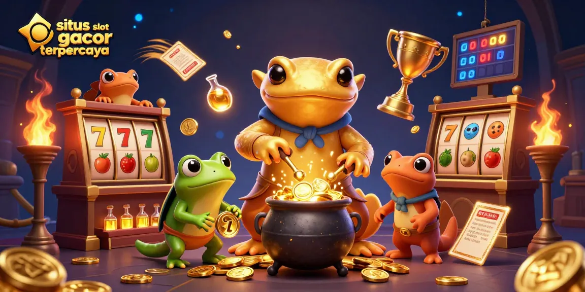 Putar slot gacor terpercaya dan capai maxwin hari ini dengan simbol jackpot dan uang emas.