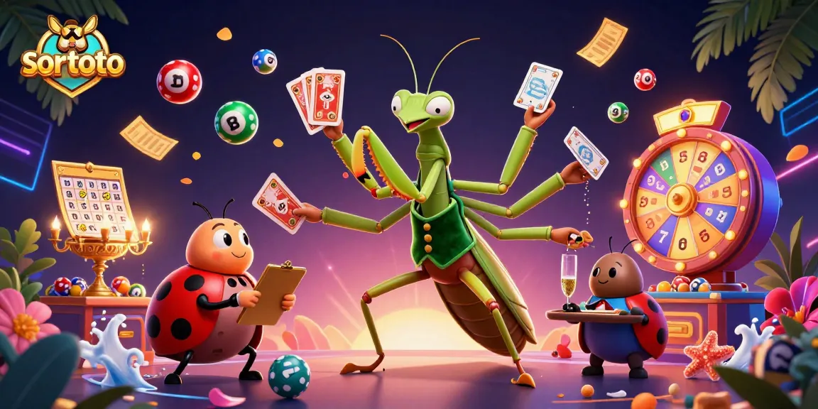 Experience sortoto with vibrant lottery elements and engaging casino characters in an animated style